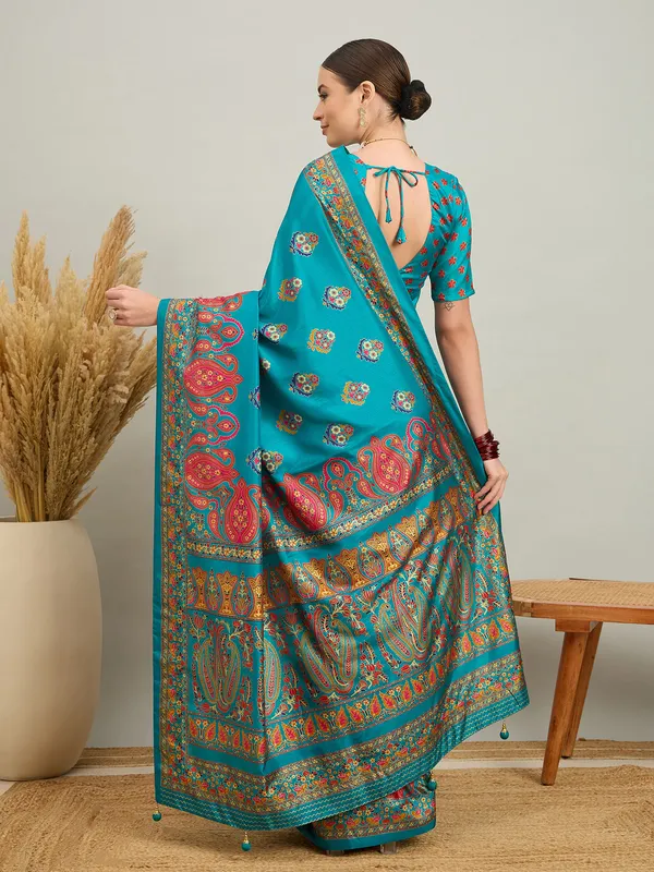 Women's_Silk_Blend_Light_Blue_Digital_Print_Designer_Saree_With_Blouse_Piece