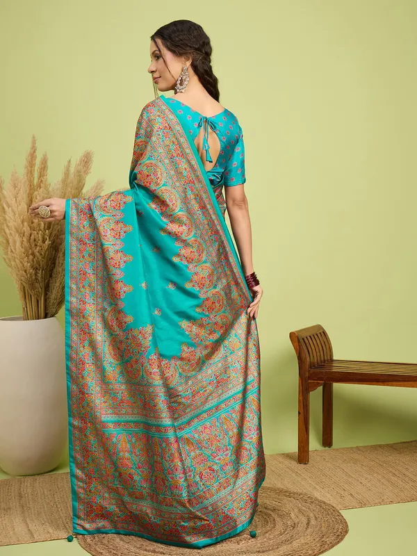 Women's_Silk_Blend_Light_Blue_Digital_Print_Designer_Saree_With_Blouse_Piece