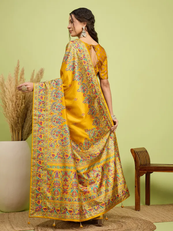Women's_Silk_Blend_Mustard_Digital_Print_Designer_Saree_With_Blouse_Piece