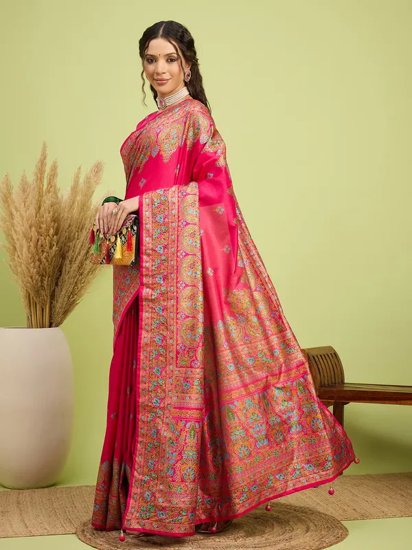 Women's_Silk_Blend_Pink_Digital_Print_Designer_Saree_With_Blouse_Piece