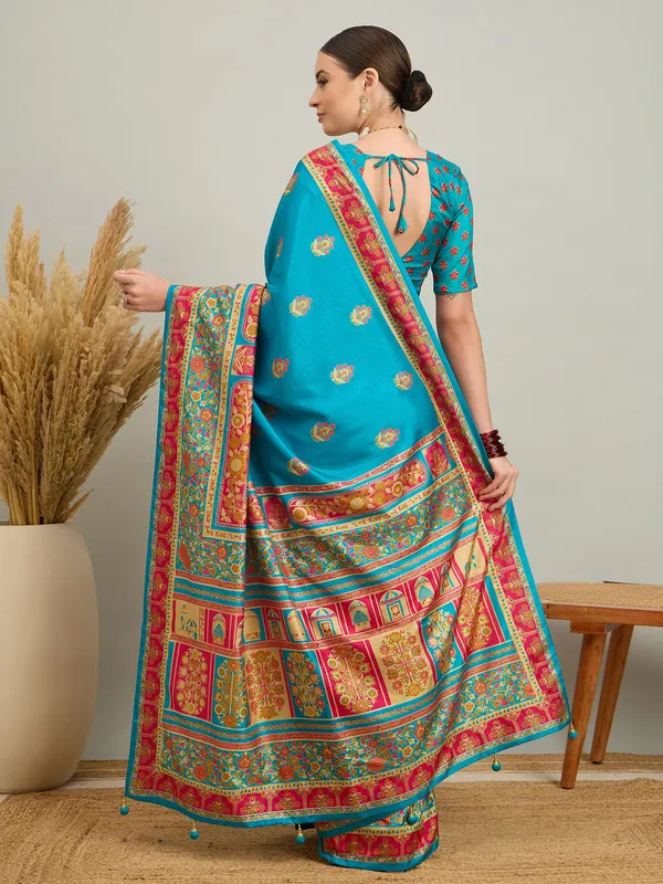 Women's_Silk_Blend_Light_Blue_Digital_Print_Designer_Saree_With_Blouse_Piece