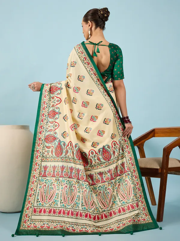 Women's_Silk_Blend_Off_White_Digital_Print_Designer_Saree_With_Blouse_Piece