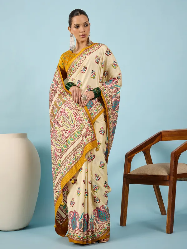 Women's_Silk_Blend_Off_White_Digital_Print_Designer_Saree_With_Blouse_Piece