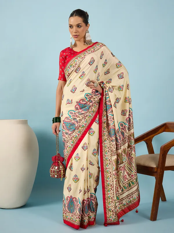 Women's_Silk_Blend_Off_White_Digital_Print_Designer_Saree_With_Blouse_Piece