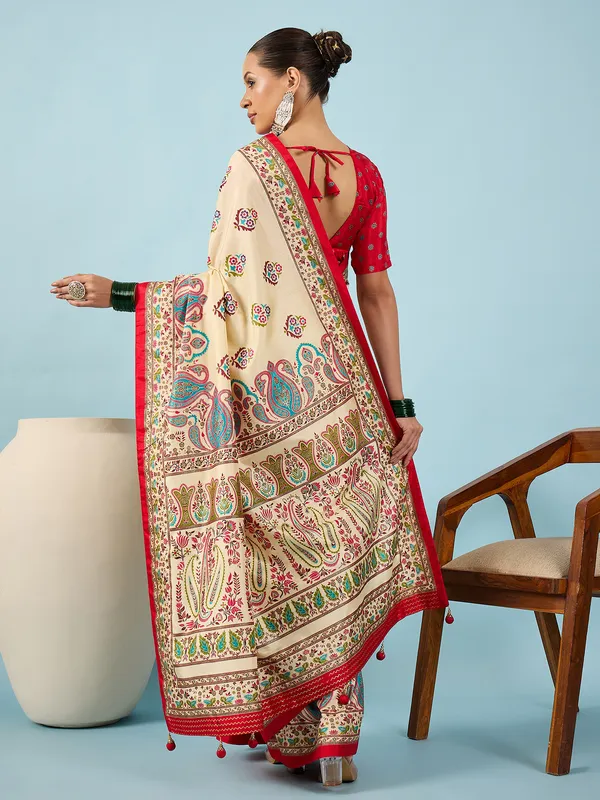 Women's_Silk_Blend_Off_White_Digital_Print_Designer_Saree_With_Blouse_Piece
