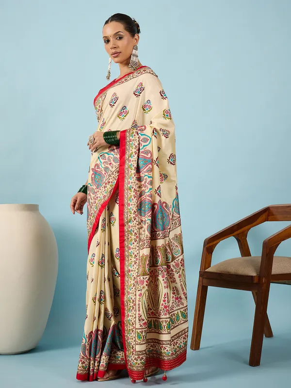 Women's_Silk_Blend_Off_White_Digital_Print_Designer_Saree_With_Blouse_Piece
