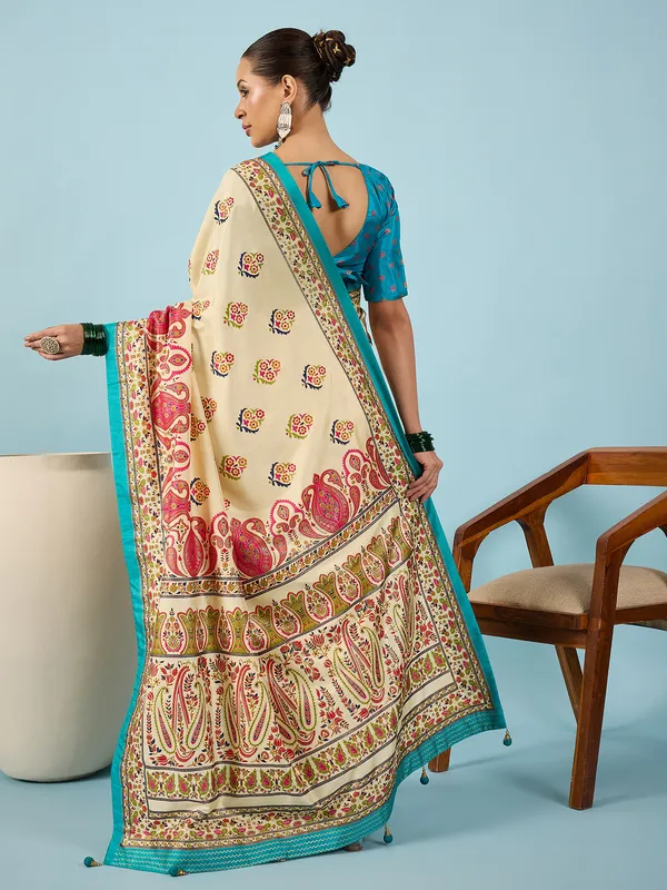 Women's_Silk_Blend_Off_White_Digital_Print_Designer_Saree_With_Blouse_Piece