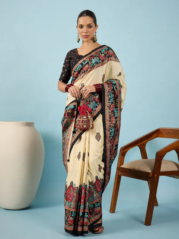 Women's_Silk_Blend_Black_Digital_Print_Designer_Saree_With_Blouse_Piece