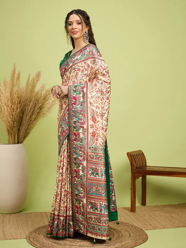 Women's_Silk_Blend_Beige_Digital_Print_Designer_Saree_With_Blouse_Piece