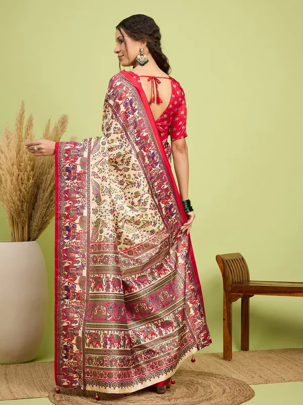 Women's_Silk_Blend_Beige_Digital_Print_Designer_Saree_With_Blouse_Piece