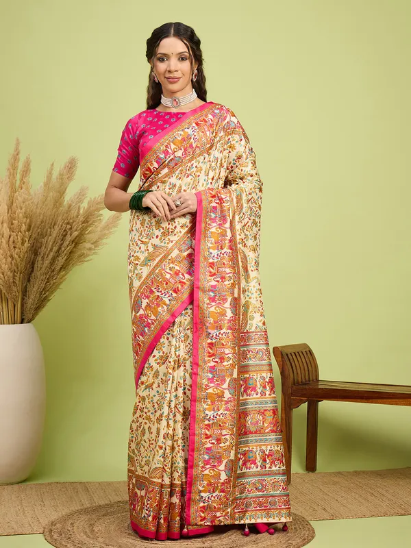 Women's_Silk_Blend_Assorted_Digital_Print_Designer_Saree_With_Blouse_Piece