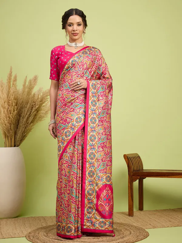 Women's_Silk_Blend_Assorted_Digital_Print_Designer_Saree_With_Blouse_Piece