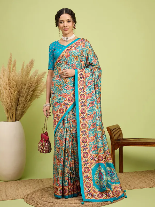 Women's_Silk_Blend_Assorted_Digital_Print_Designer_Saree_With_Blouse_Piece