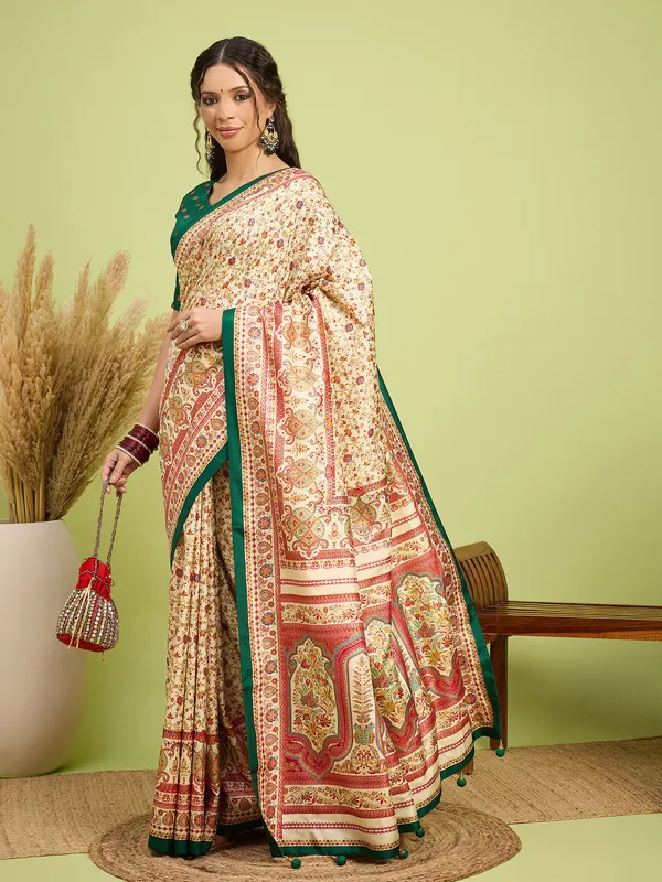 Women's_Silk_Blend_Cream_Digital_Print_Designer_Saree_With_Blouse_Piece