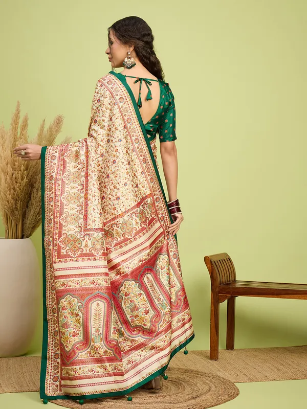Women's_Silk_Blend_Cream_Digital_Print_Designer_Saree_With_Blouse_Piece