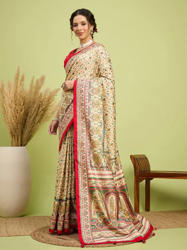 Women's_Silk_Blend_Cream_Digital_Print_Designer_Saree_With_Blouse_Piece