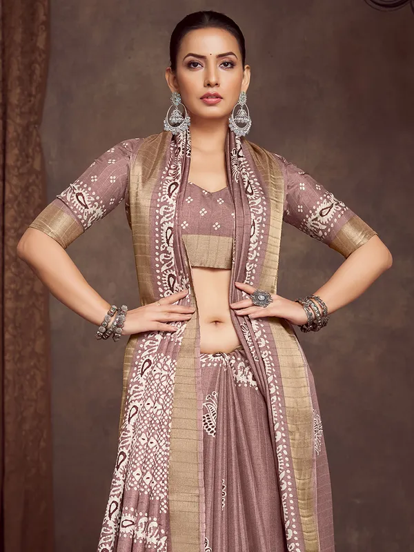 Women's_Silk_Blend_Light_Brown_Printed_Designer_Saree_With_Blouse_Piece