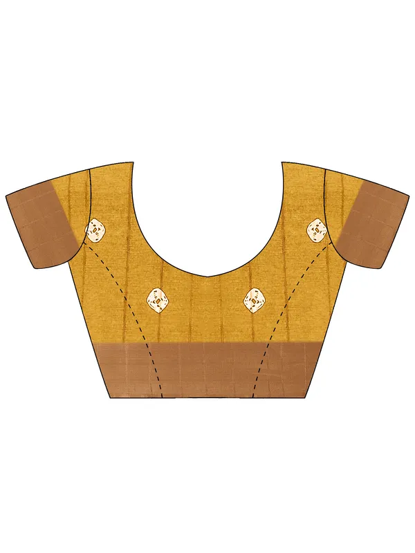 Women's_Silk_Blend_Yellow_Printed_Designer_Saree_With_Blouse_Piece