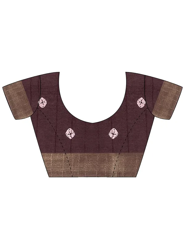 Women's_Silk_Blend_Brown_Printed_Designer_Saree_With_Blouse_Piece