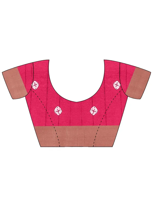 Women's_Silk_Blend_Pink_Printed_Designer_Saree_With_Blouse_Piece