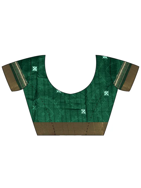 Women's_Silk_Blend_Green_Printed_Designer_Saree_With_Blouse_Piece