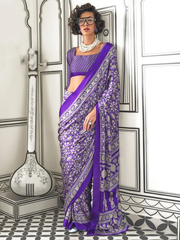 Women's_Crepe_Purple_Printed_Designer_Saree_With_Blouse_Piece