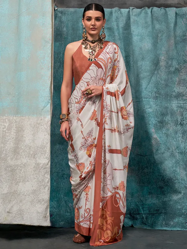 Women's_Crepe_Off_White_Printed_Designer_Saree_With_Blouse_Piece