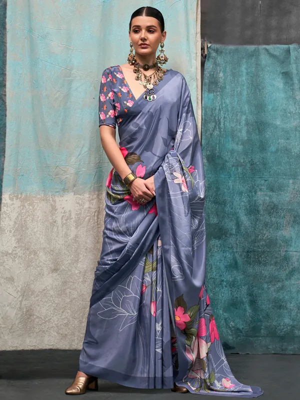 Women's_Crepe_Metallic_Printed_Designer_Saree_With_Blouse_Piece