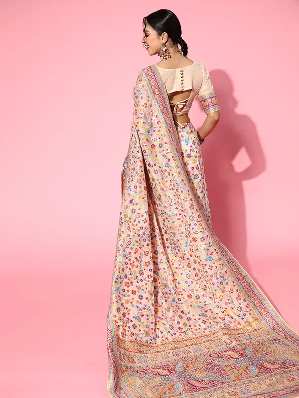 Women's_Silk_Blend_Beige_Woven_Design_Celebrity_Saree_With_Blouse_Piece
