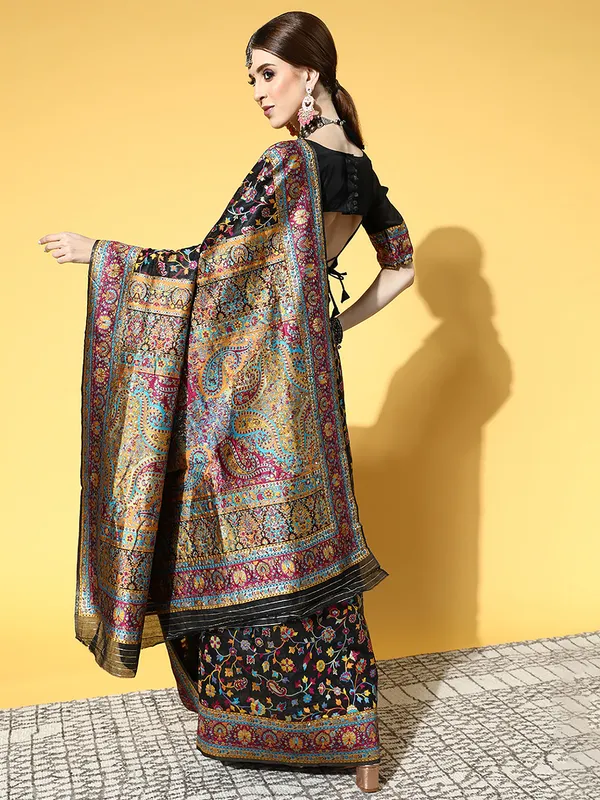 Women's_Silk_Blend_Black_Woven_Design_Celebrity_Saree_With_Blouse_Piece
