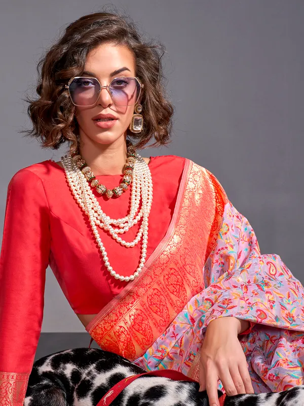 Women's_Silk_Blend_Lavender_Woven_Design_Designer_Saree_With_Blouse_Piece