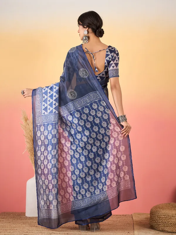 Women's_Silk_Blend_Indigo_Printed_Designer_Saree_With_Blouse_Piece