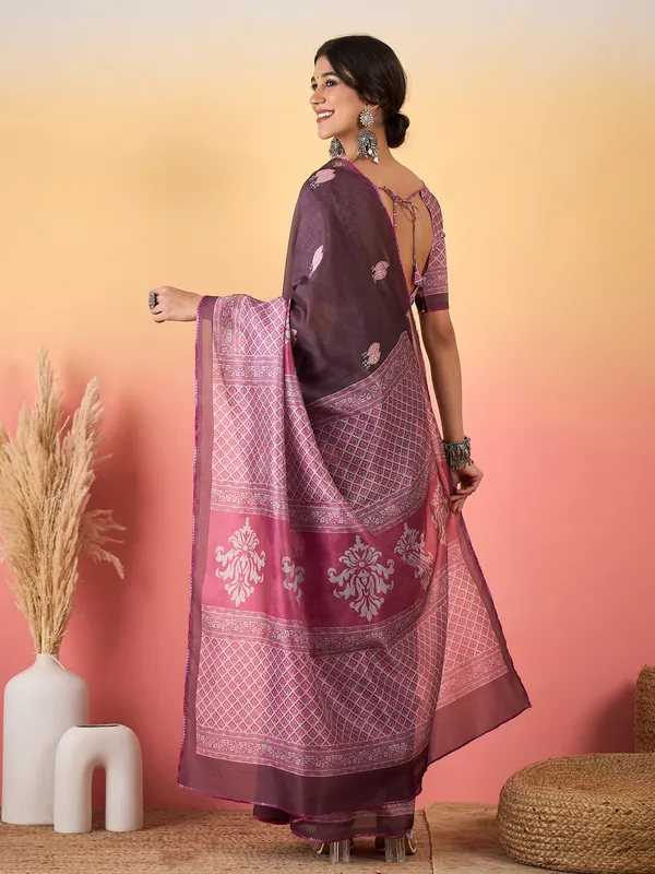 Women's_Silk_Blend_Mauve_Printed_Designer_Saree_With_Blouse_Piece