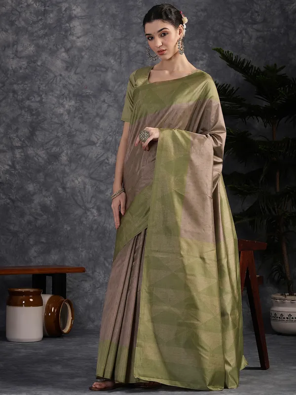 Women's_Silk_Blend_Light_Brown_Printed_Designer_Saree_With_Blouse_Piece