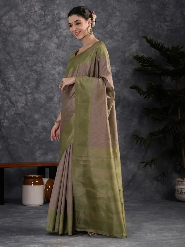 Women's_Silk_Blend_Light_Brown_Printed_Designer_Saree_With_Blouse_Piece