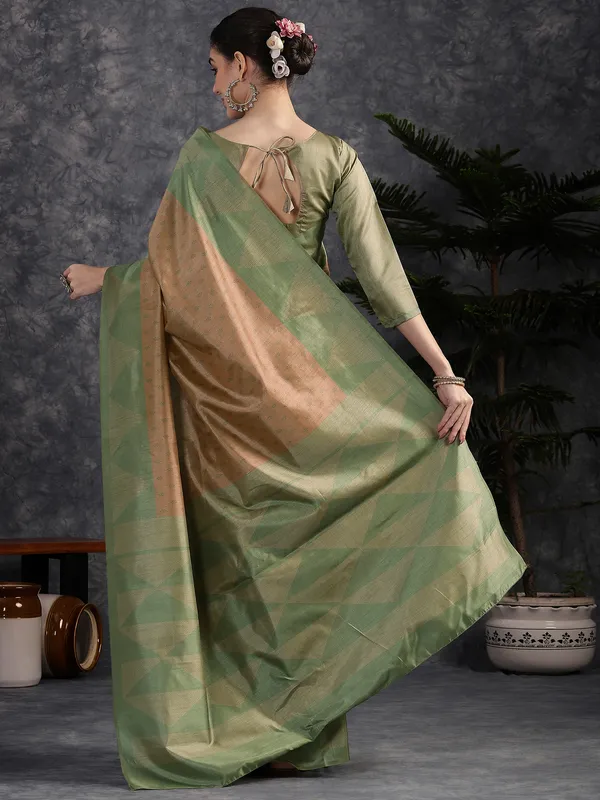 Women's_Silk_Blend_Light_Brown_Printed_Designer_Saree_With_Blouse_Piece
