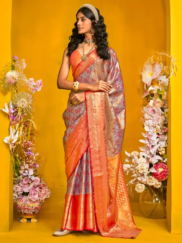 Women's_Kanjeevaram_Silk_Metallic_Woven_Design_Designer_Saree_With_Blouse_Piece