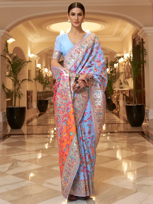 Women's_Silk_Blend_Blue_Woven_Design_Celebrity_Saree_With_Blouse_Piece