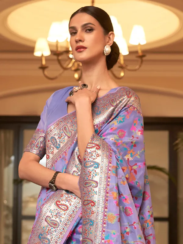 Women's_Silk_Blend_Lavender_Woven_Design_Celebrity_Saree_With_Blouse_Piece