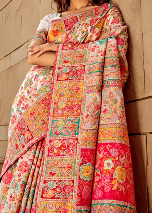 Women's_Cotton_Silk_White_Woven_Design_Designer_Saree_With_Blouse_Piece