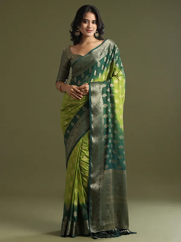Women's_Georgette_Light_Green_Woven_Design_Designer_Saree_With_Blouse_Piece