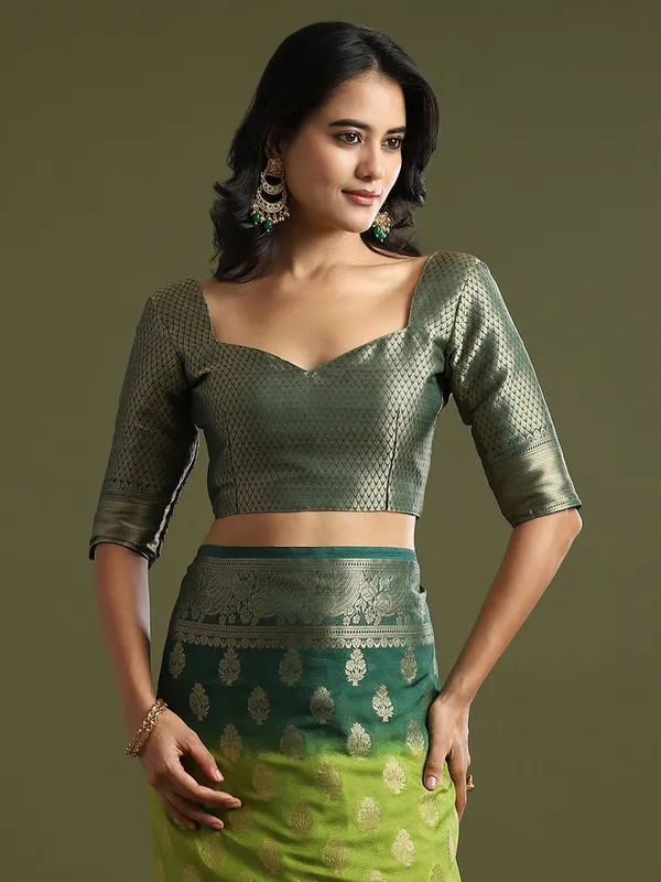 Women's_Georgette_Light_Green_Woven_Design_Designer_Saree_With_Blouse_Piece