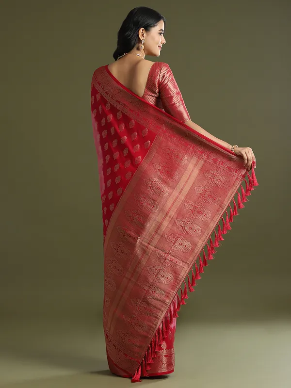 Women's_Georgette_Pink_Woven_Design_Designer_Saree_With_Blouse_Piece