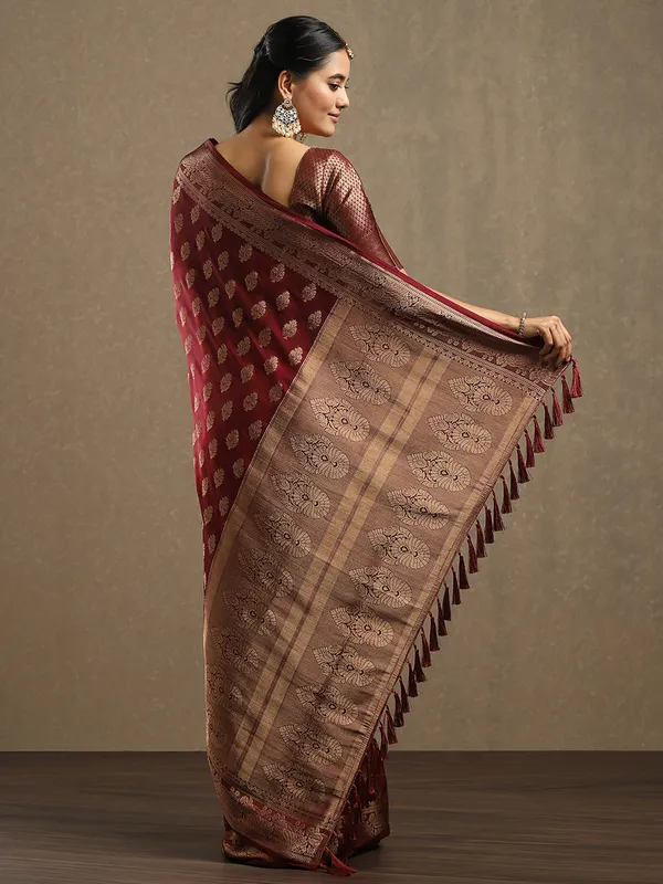 Women's_Georgette_Peach_Woven_Design_Designer_Saree_With_Blouse_Piece