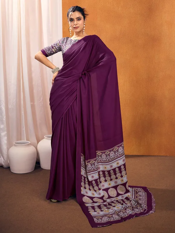 Women's_Satin_Silk_Purple_Printed_Designer_Saree_With_Blouse_Piece