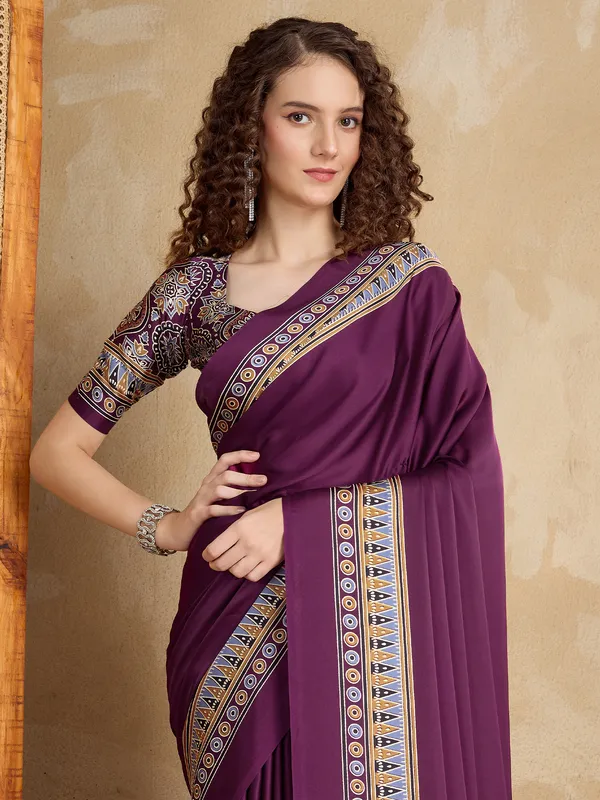 Women's_Satin_Purple_Printed_Designer_Saree_With_Blouse_Piece