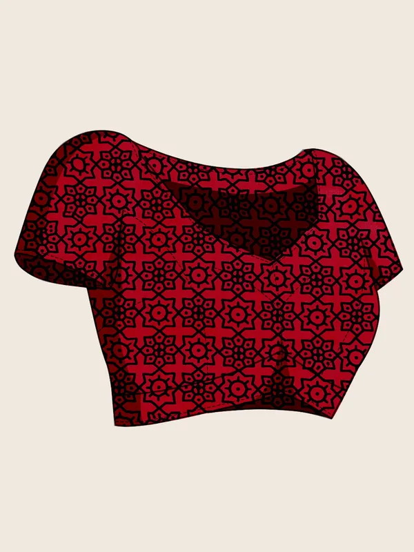 Women's_Satin_Red_Printed_Designer_Saree_With_Blouse_Piece