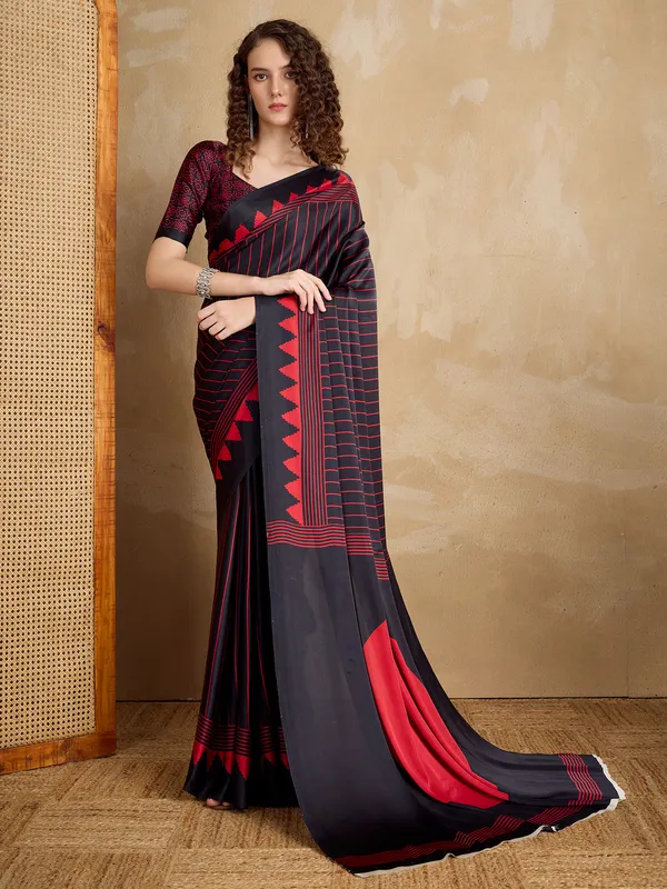 Women's_Satin_Black_Printed_Designer_Saree_With_Blouse_Piece