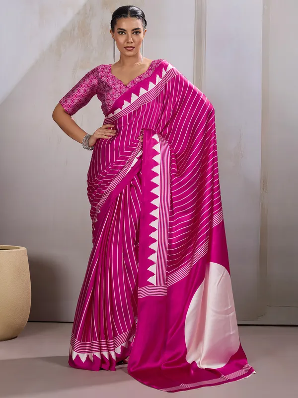 Women's_Satin_Pink_Printed_Designer_Saree_With_Blouse_Piece