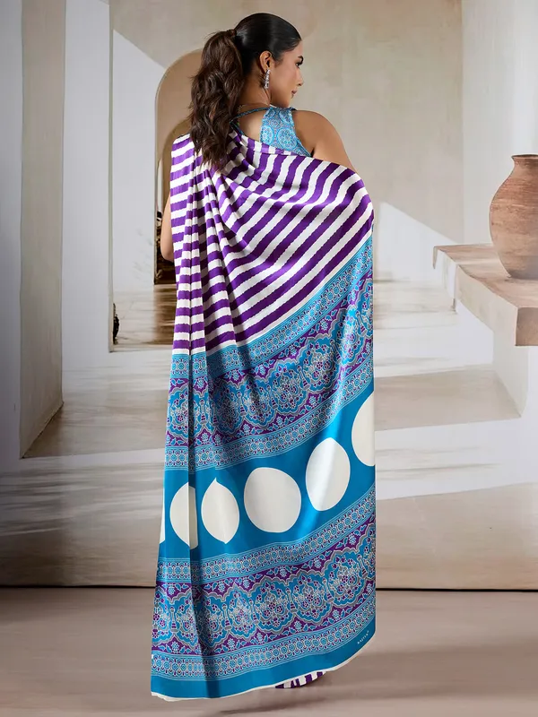 Women's_Satin_Purple_Printed_Designer_Saree_With_Blouse_Piece